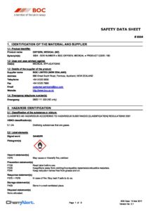 BOC Oxygen Medical Gas Mar 2017 | KM Compliance